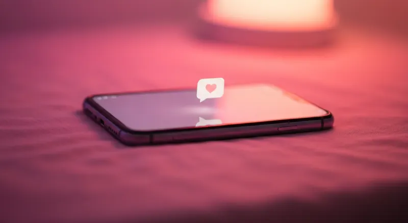 Yumshoq pushti chat bildirishnomasi bo'lgan smartfon — aqlli moslik xabarlari